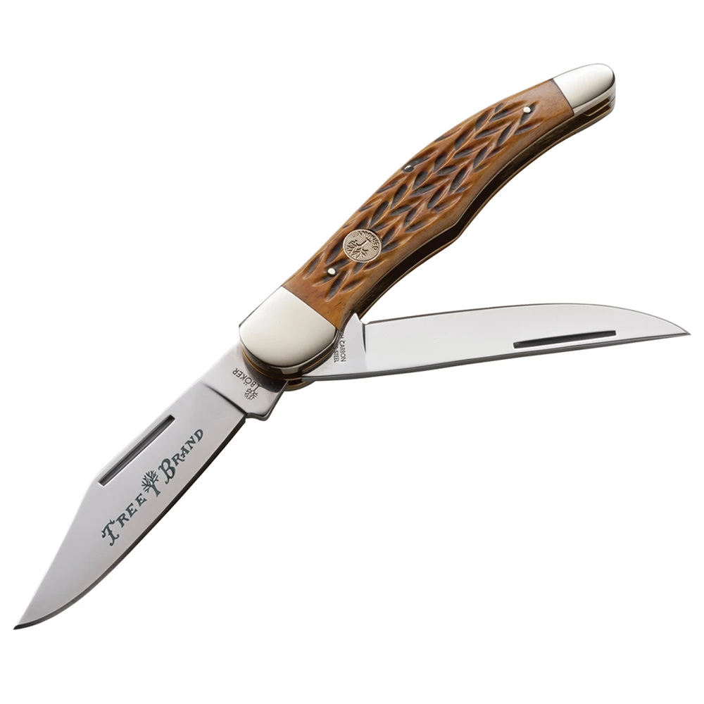 Boker Jigged Brown Bone TS Folding Hunter Knife 3 Boker Jigged Brown Bone TS Folding Hunter Knife