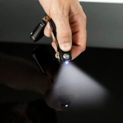 KeySmart Pro Compact Key Holder With Tile Smart Location -Multifunctional Tool Store KS411BLK KeySmart Pro With LED Light