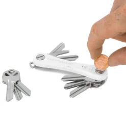 KeySmart Pro Compact Key Holder With Tile Smart Location -Multifunctional Tool Store KS411WHT KeySmart Pro Assembly