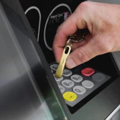 CleanKey Mini Brass Tool By KeySmart -Multifunctional Tool Store KS908BRS KeySmart CleanKey Mini ATM Buttons