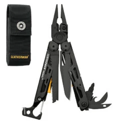 Leatherman Signal Multi-Tool With Nylon Sheath 24 Leatherman Signal Multi-Tool With Nylon Sheath -Multifunctional Tool Store LT832511 Signal Black Fanned with Pouch