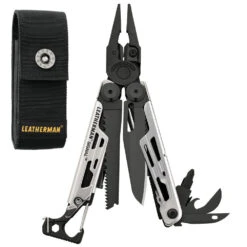 Leatherman Signal Multi-Tool With Nylon Sheath 25 Leatherman Signal Multi-Tool With Nylon Sheath -Multifunctional Tool Store LT832623 Leatherman Signal Black Silver Open with Sheath