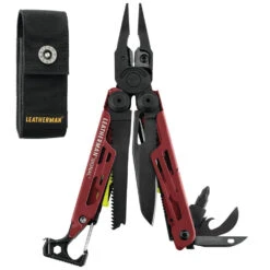 Leatherman Signal Multi-Tool With Nylon Sheath 29 Leatherman Signal Multi-Tool With Nylon Sheath -Multifunctional Tool Store LT832743 Crimson Signal Open with Pouch