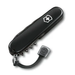 Victorinox Onyx Black Spartan Swiss Army Knife -Multifunctional Tool Store SA1360331P Onyx Black Spartan Closed Angle