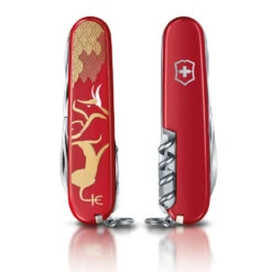 Victorinox Year Of The Ox Huntsman 2021 Limited Edition Swiss Army Knife -Multifunctional Tool Store SA13714E10 Year of the Ox Huntsman Swiss Army Knife Front and Back