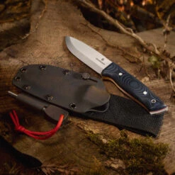 Victorinox Outdoor Master Mic Large Fixed-blade Knife -Multifunctional Tool Store SA42261 Outdoor Master Large Beside Sheath on Log