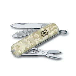 Victorinox Wounded Warrior Project Tan Camo Classic SD Swiss Army Knife -Multifunctional Tool Store SAK ClassicSD TanCameo B3 55524 58mm S3