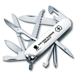 Victorinox Wounded Warrior Project Black And White American Flag Fieldmaster Swiss Army Knife -Multifunctional Tool Store SAK Fieldmaster AmericanFlagGrey B3 55528 91mm S3