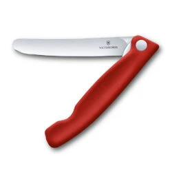 Swiss Classic 4.3" Foldable Paring Knife By Victorinox -Multifunctional Tool Store VF67801F Red Folding Parer Open