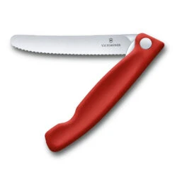 Swiss Classic 4.3" Foldable Serrated Paring Knife By Victorinox -Multifunctional Tool Store VF67831F Foldable Serrated Parer Red