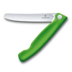 Swiss Classic 4.3" Foldable Serrated Paring Knife By Victorinox -Multifunctional Tool Store VF67836F4 Foldable Serrated Parer Green