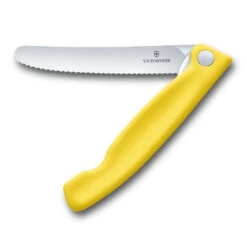 Swiss Classic 4.3" Foldable Serrated Paring Knife By Victorinox -Multifunctional Tool Store VF67836F8 Foldable Serrated Parer Yellow