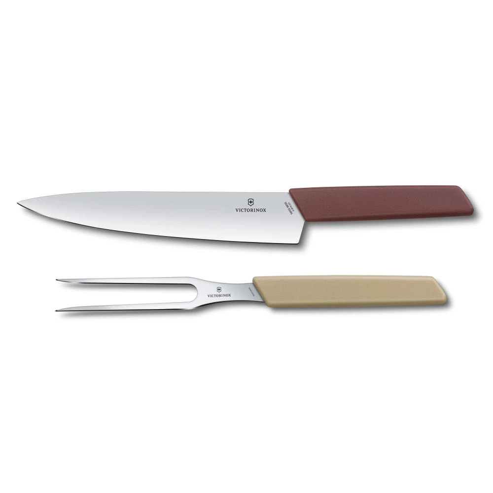 Swiss Modern Colors 2-Piece Carving Set By Victorinox 3 Swiss Modern Colors 2-Piece Carving Set By Victorinox