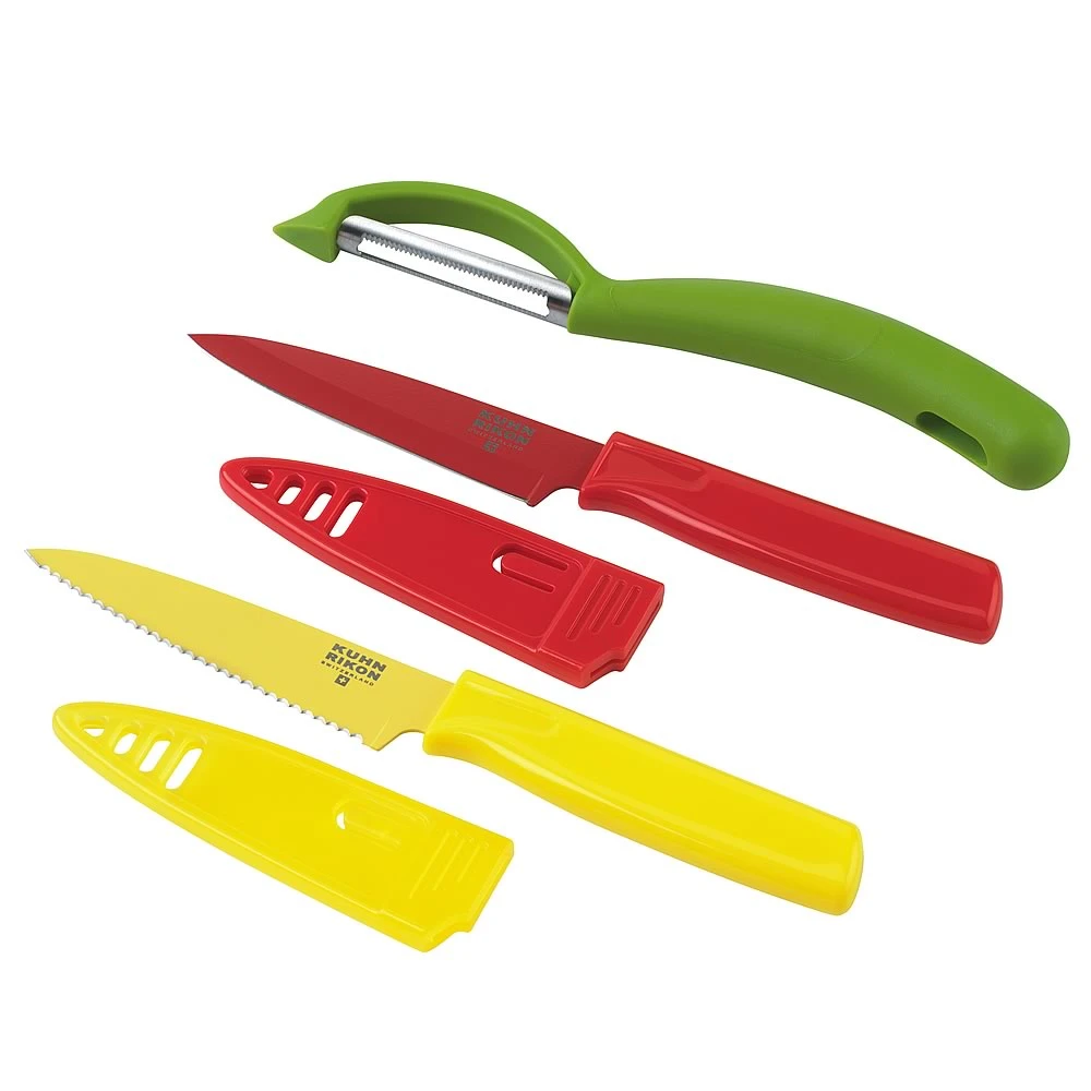 Kuhn Rikon Three-Piece Essentials Knife Set 3 Kuhn Rikon Three-Piece Essentials Knife Set