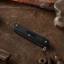 Victorinox Pioneer Black Alox Swiss Army Knife -Multifunctional Tool Store pioneer black back