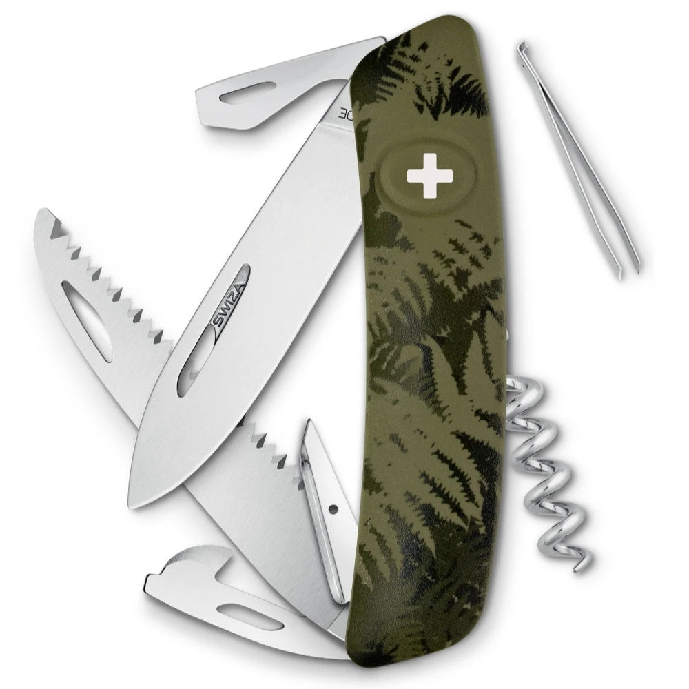 Swiza C05 Swiss Pocket Knife, Olive Fern Camouflage 3 Swiza C05 Swiss Pocket Knife, Olive Fern Camouflage