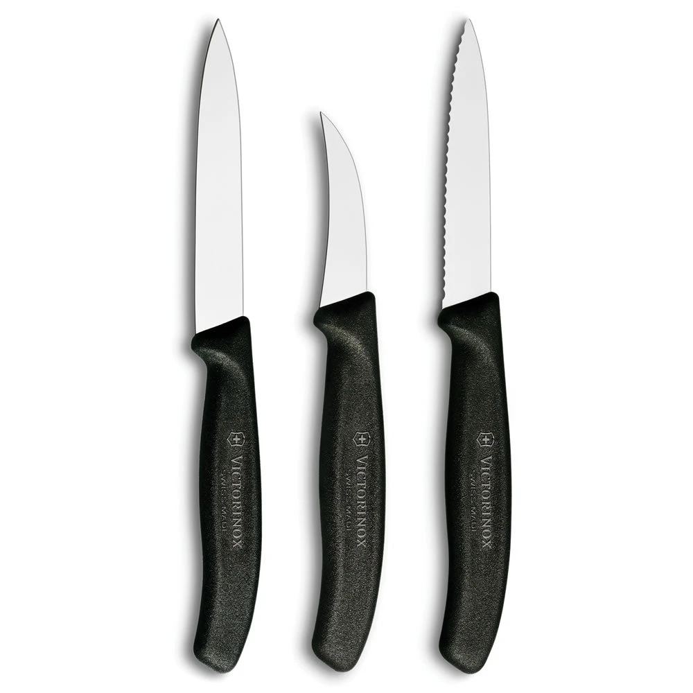 Swiss Classic 3-Piece Chef's Paring Knife Set By Victorinox 3 Swiss Classic 3-Piece Chef's Paring Knife Set By Victorinox