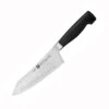 Zwilling TWIN Four Star 5" Hollow Edge Rocking Santoku Knife
