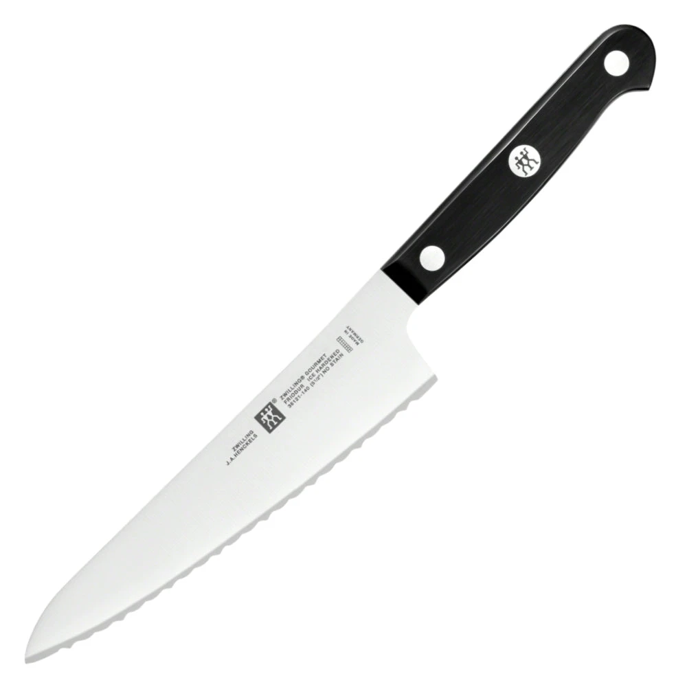 TWIN Gourmet 5.5" Serrated Prep Knife By Zwilling J.A. Henckels 3 TWIN Gourmet 5.5" Serrated Prep Knife By Zwilling J.A. Henckels